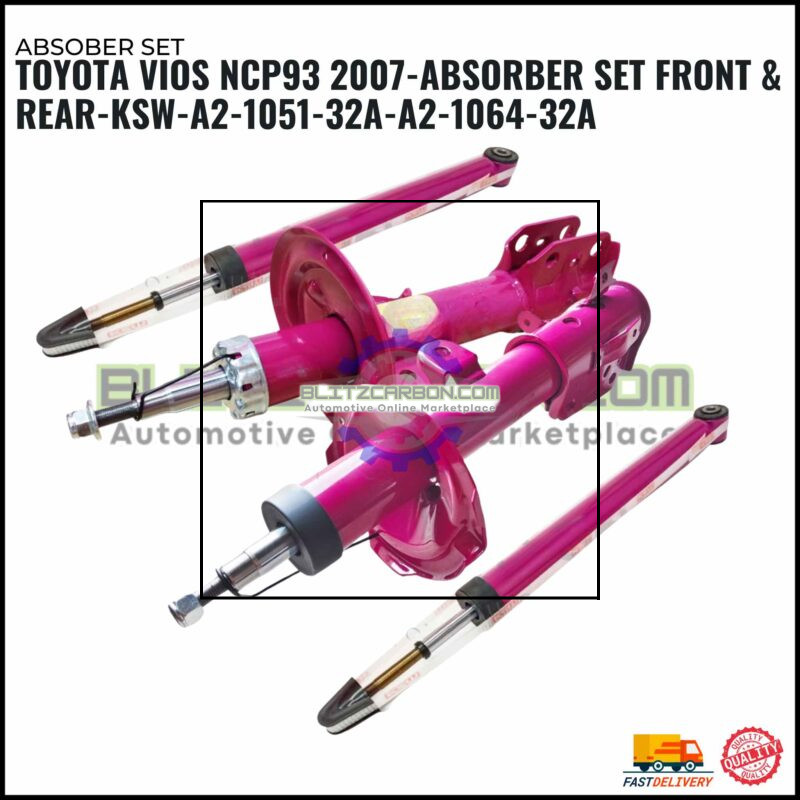 Toyota Vios NCP93 2007-Absorber Set Front & Rear-KSW-A2-1051-32A-A2-1064-32A