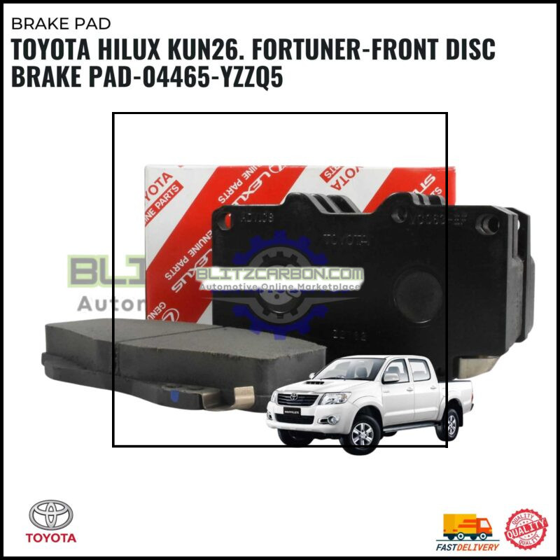 Toyota Hilux KUN25 - Fortuner Front Brake Pads-Toyota-04465-YZZQ5