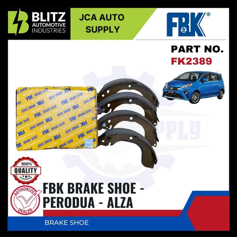 Perodua Alza Rear Brake Shoe - FBK - FK2389