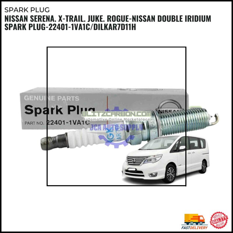 Nissan Serena. X-Trail. Juke. Rogue-Nissan Double Iridium Spark Plug-22401-1VA1C/DILKAR7D11H