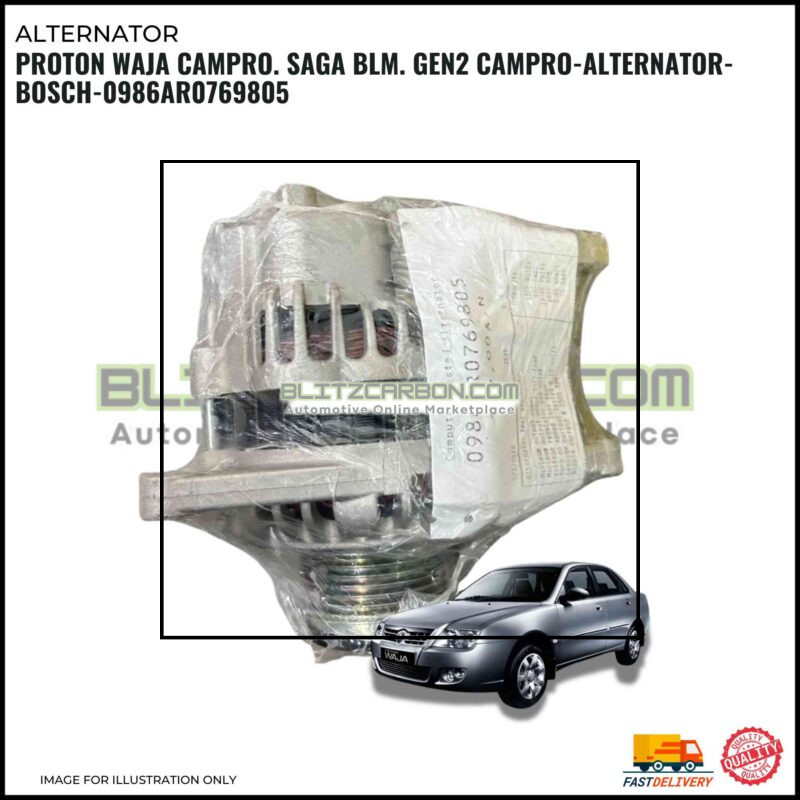 Proton Waja Campro. Saga Blm. Gen2 Campro-Alternator-Bosch-0986AR0769805