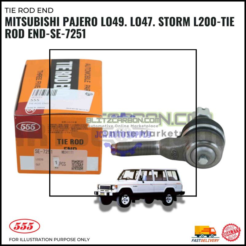 Mitsubishi Pajero LO49. LO47. Storm L200-Tie Rod End-SE-7251