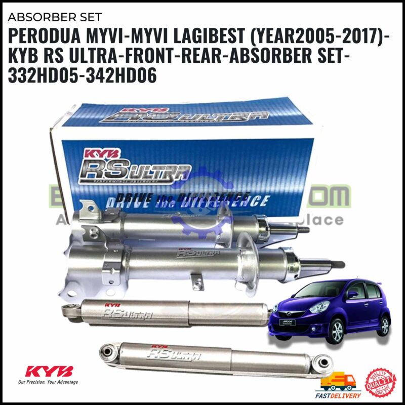 Perodua Myvi-Myvi Lagibest (Year2005-2017)-KYB RS ULTRA-Front-Rear-Absorber Set-332HD05-342HD06