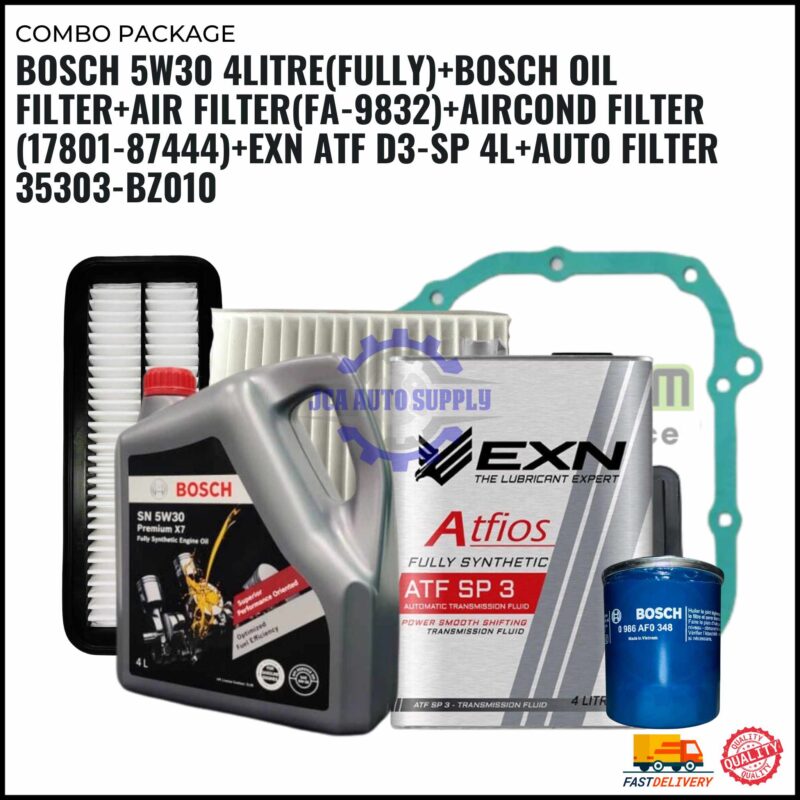 PERODUA with ATF (4Litre) & AUTO FILTER-MYVI ICON (2014-2017)*MYVI 2014.ALZA 2014-2018-BOSCH PACKAGE