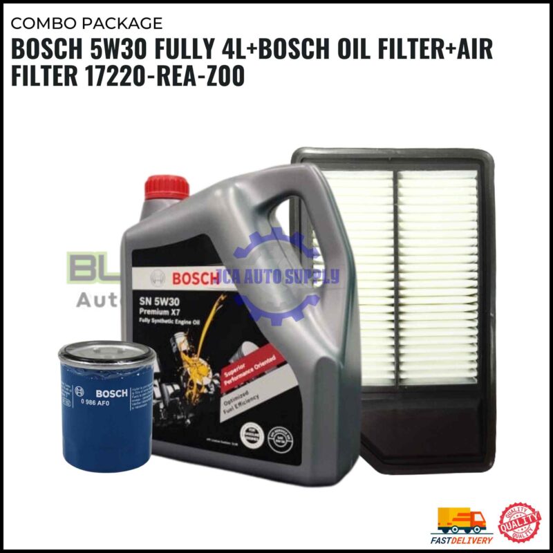 COMBO PACKAGE HONDA CITY GD8(SEL-YEAR 2003-2008).JAZZ(SAA-YEAR 2002-2008)-BOSCH 5W30 PACKAGE