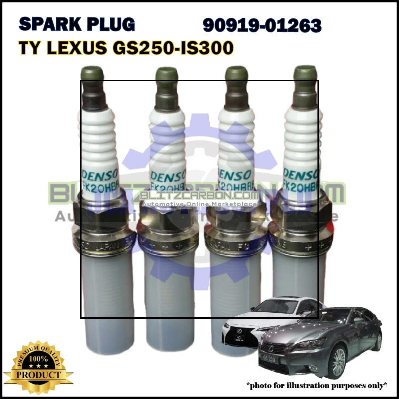 Toyota Double Iridium Spark Plug-Lexus GS250-IS300-LS460-RX450H-Mark II GRX130-Vellfire GGH30-90919-01263-90919-01249-FK20HBR8-IKBH20TT