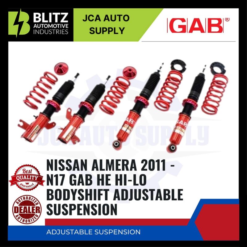 NISSAN ALMERA 2011- N17 GAB HE HI-LO BODYSHIFT ADJUSTABLE SUSPENSION