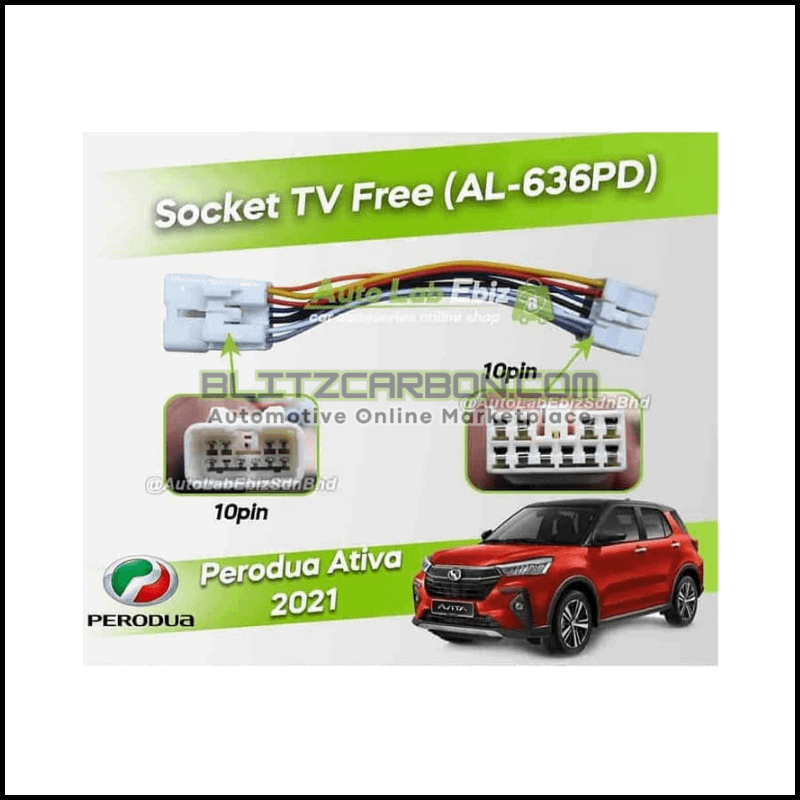 Perodua Ativa 2021 OEM Socket TV Free Bypass Video In Motion (AL-636PD)
