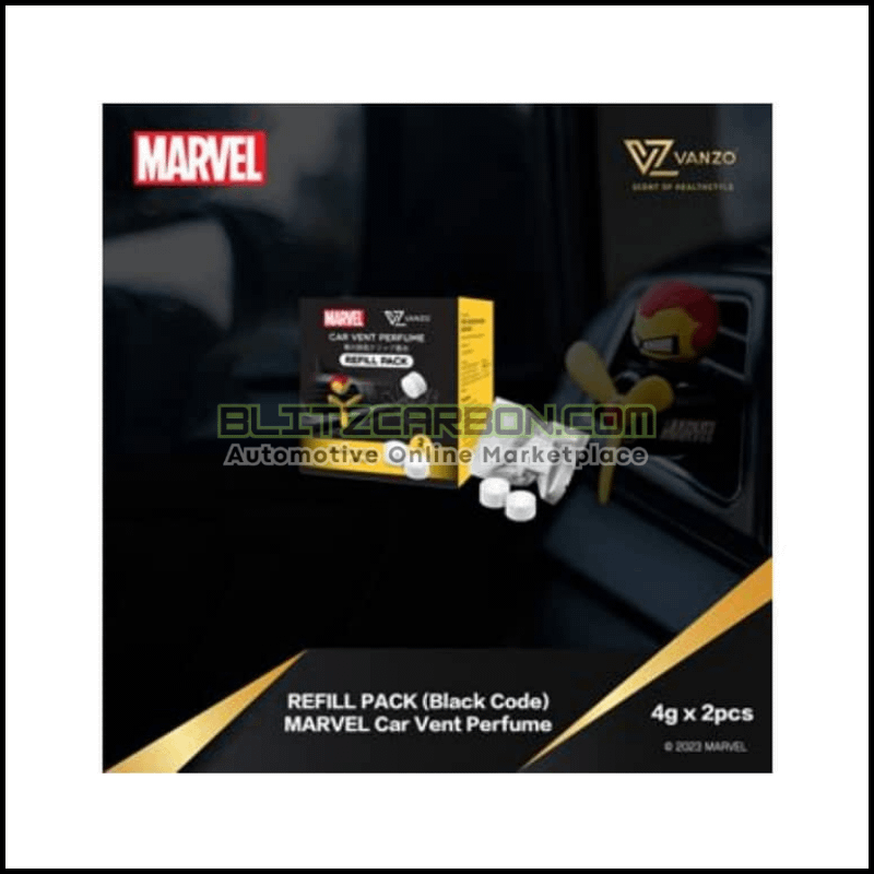 [Refill Pack] VANZO Marvel Series Car Vent Perfume 4g x 2 (Black Code)