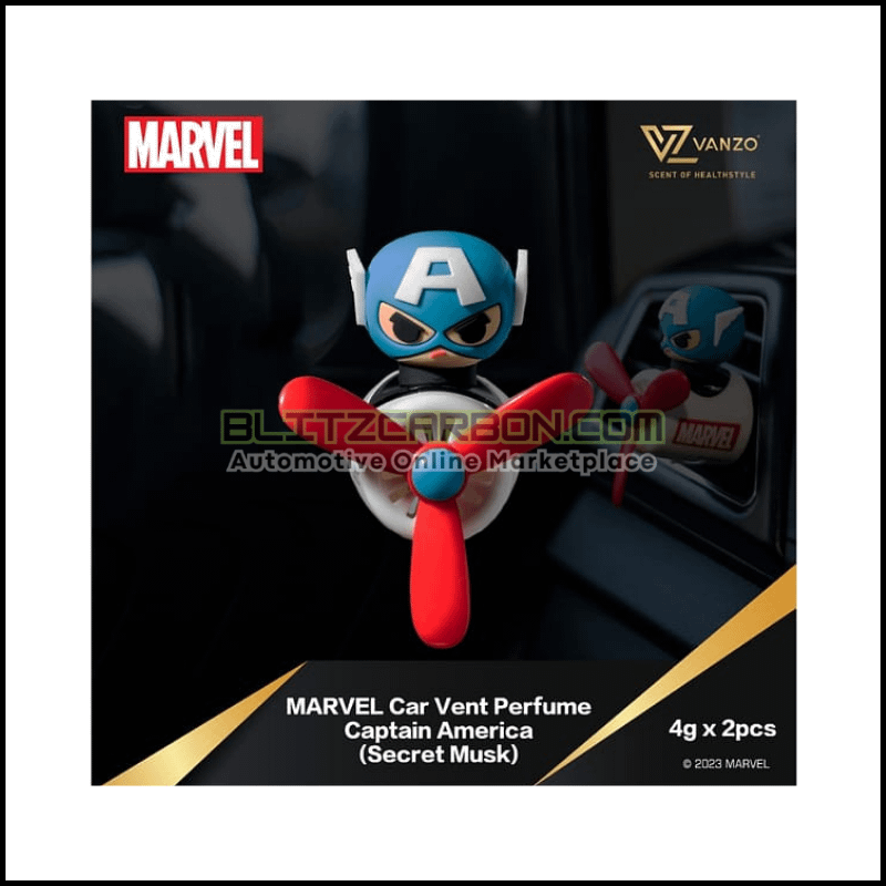 VANZO Marvel Series Car Vent Perfume 4g x 2 (Captain America)