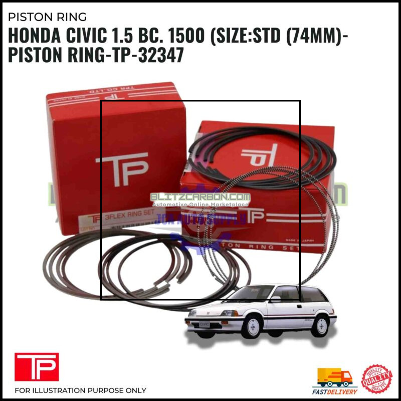 Honda Civic 1.5 BC1500 (Size:STD) (74mm)-Piston Ring-TP-32347