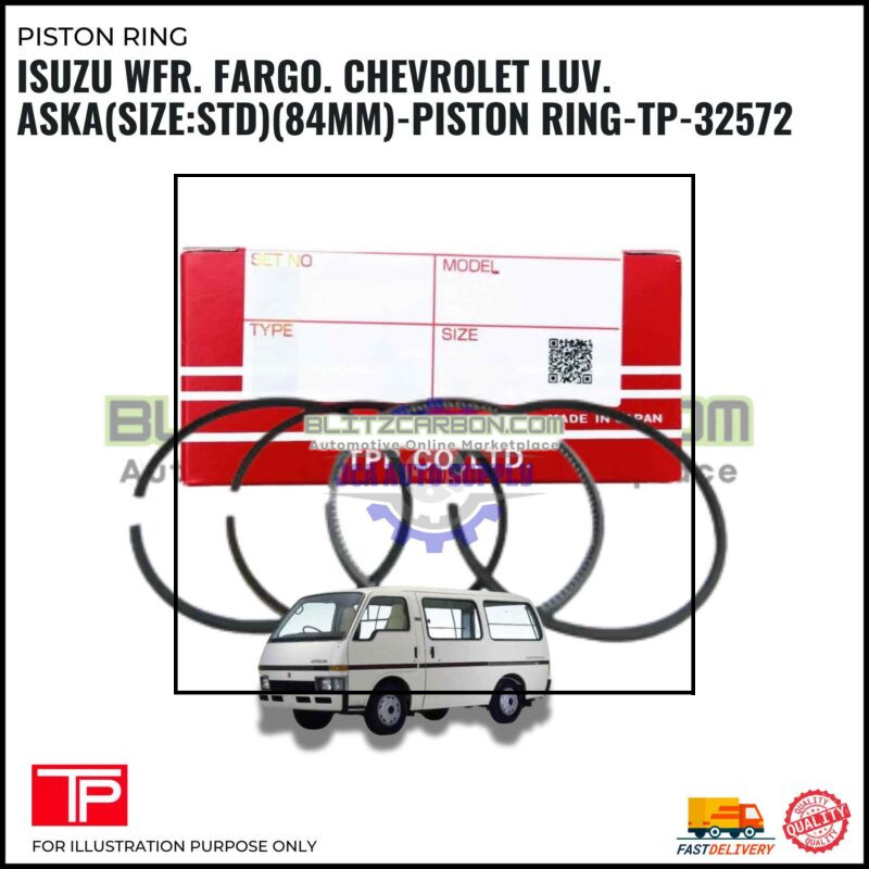 Isuzu WFR. Fargo. Chevrolet Luv. Aska(Size:STD)(84mm)-Piston Ring-TP-32572
