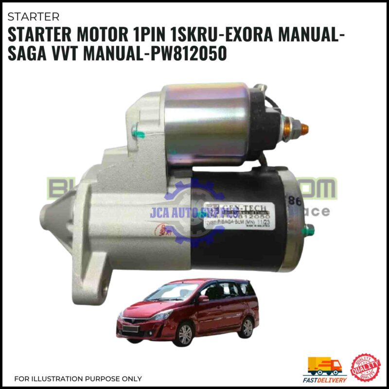Starter Motor 1Pin 1Skru-Exora Manual-Saga VVT Manual-PW812050