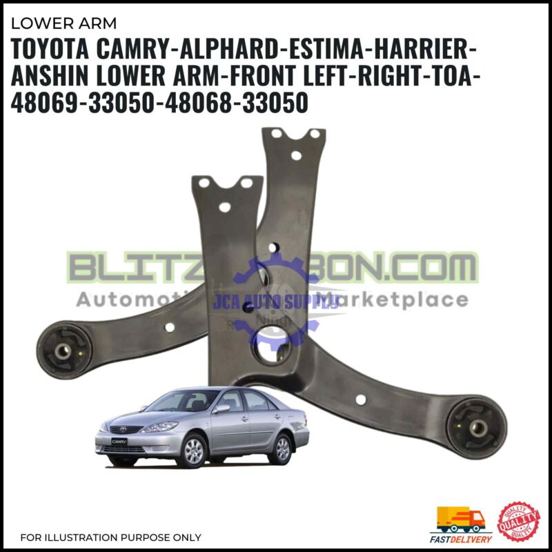 Toyota Camry-Alphard-Estima-Harrier-Anshin Lower Arm-Front Left-Right-Toa-48069-33050-48068-33050