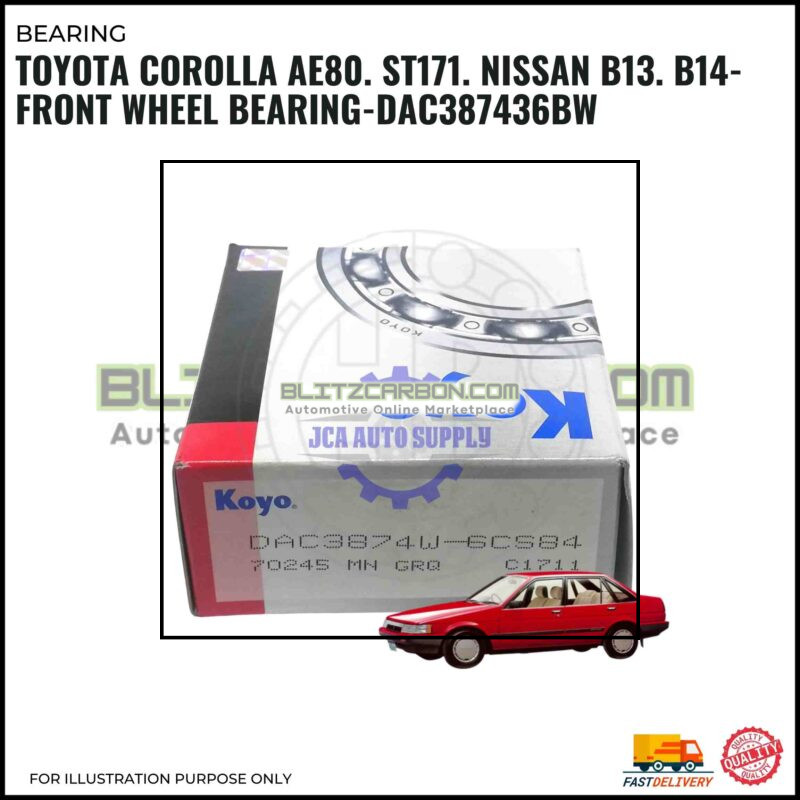 Toyota Corolla AE80. ST171. Nissan B13. B14-Front Wheel Bearing-DAC387436BW