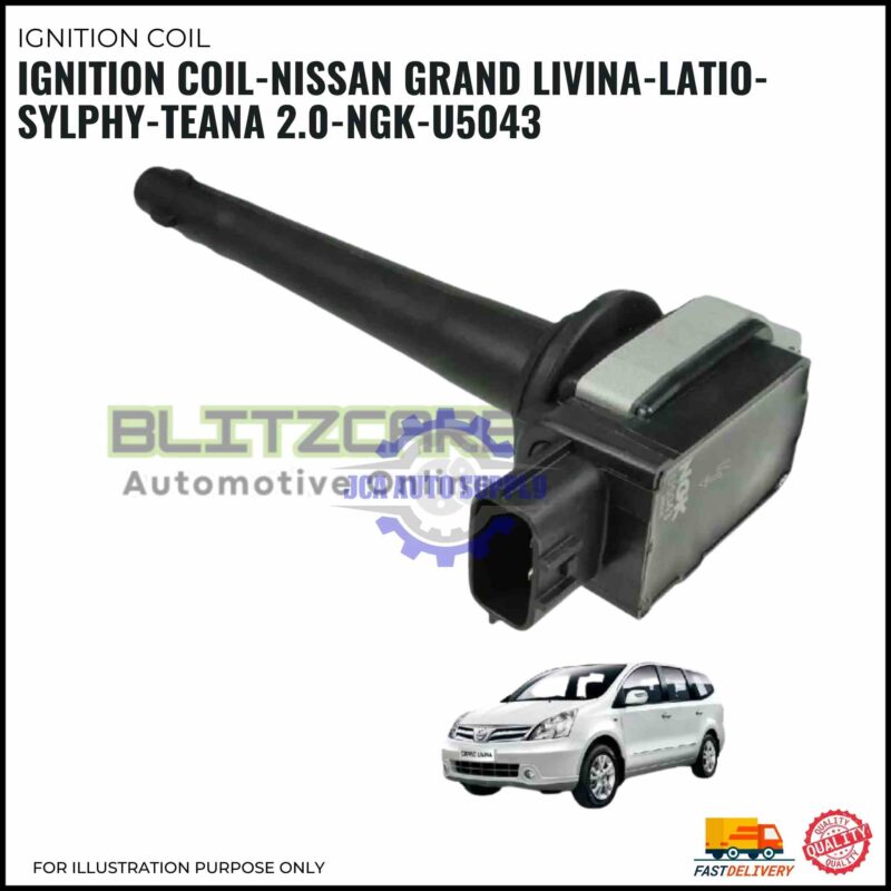 Ignition Coil-Nissan Grand Livina-Latio-Sylphy-Teana 2.0-NGK-U5043