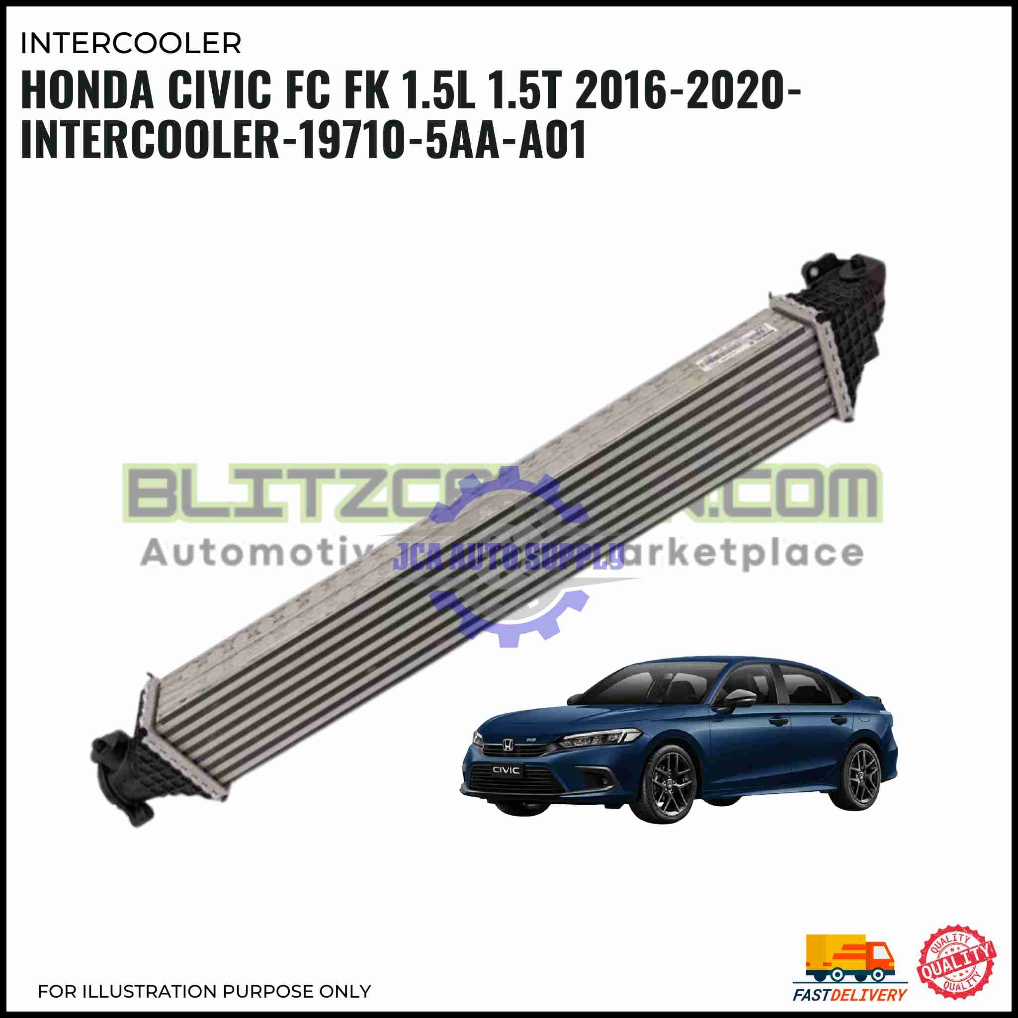 Honda Civic FC FK 1.5L 1.5T 2016-2020-Intercooler-19710-5AA-A01