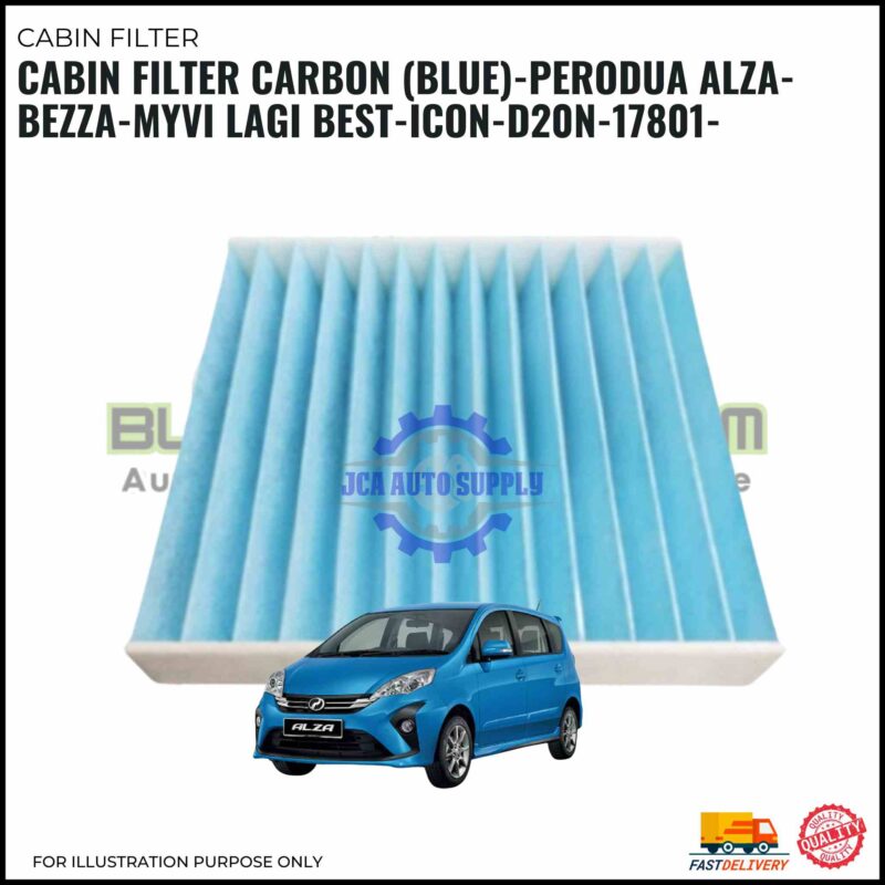 Cabin Filter Carbon (Blue)-Perodua Alza-Bezza-Myvi Lagi Best-Icon-D20N-17801-