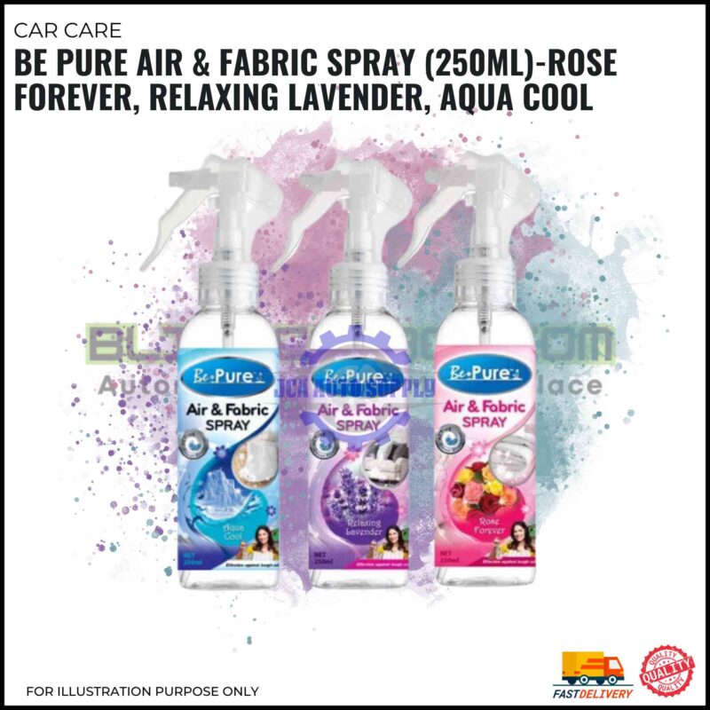 Be Pure Air & Fabric Spray (250ml)-Rose Forever, Relaxing Lavender, Aqua Cool