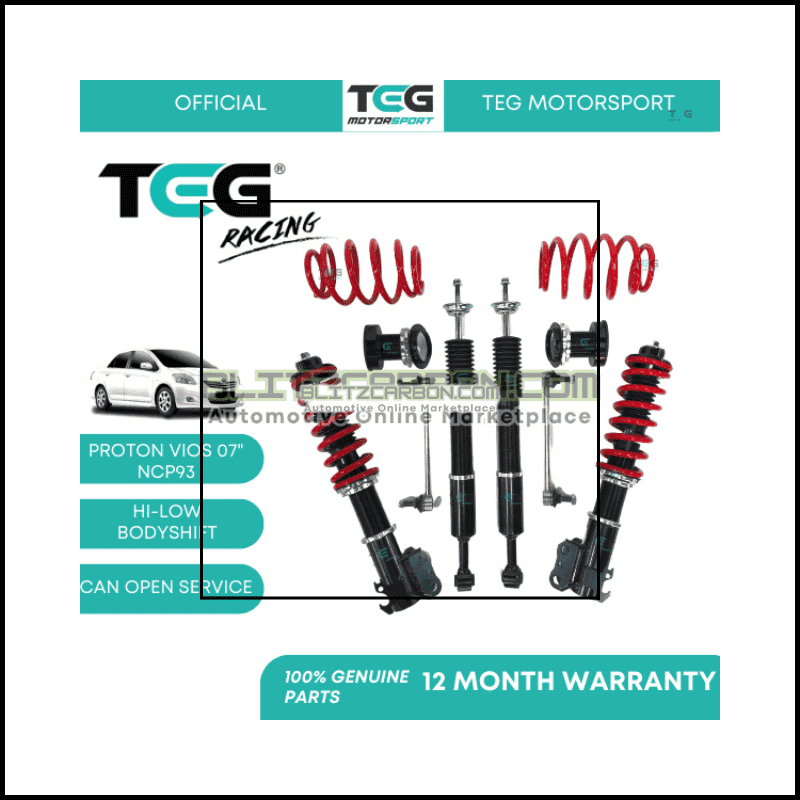 BOLEH SERVICE  Toyota Vios 08" NCP93 TEG RACING Adjustable Suspension (LCA) Hi Low Body Shift Absorber