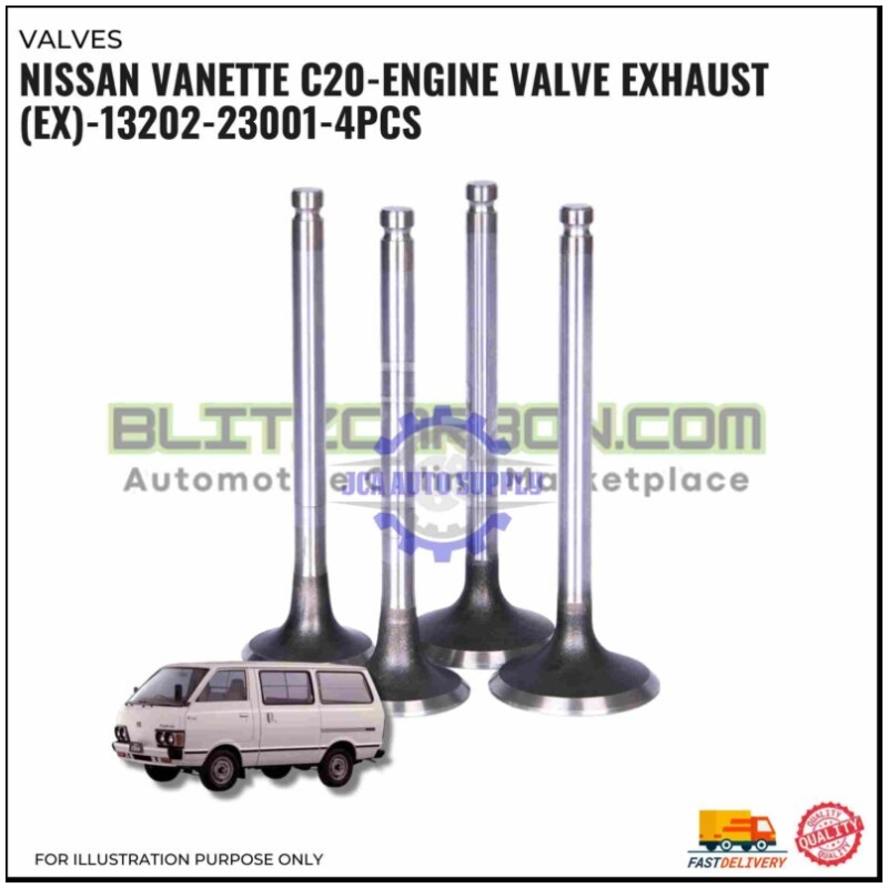 Exhaust Valve (EX) Set-Nissan Vanette C20-Skyline-Datsun 240Z-510-13202-23001