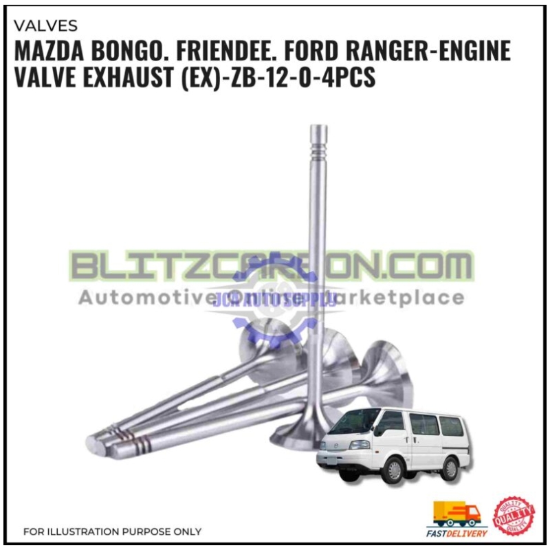 Injap Ekzos- Mazda Bongo. Friendee. Ford Ranger-Exhaust Valve (EX) Set-ZB-12-0