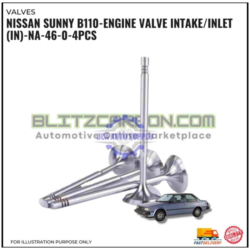 Intake Valve (IN)-Nissan Sunny B110-NA-46-0
