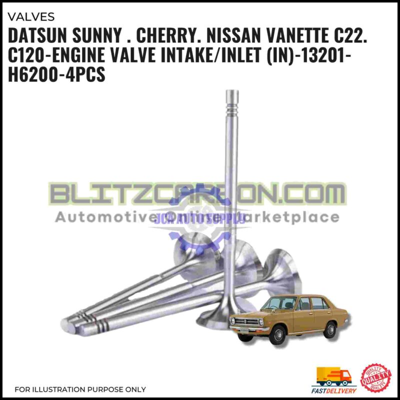 Exhaust Valve (EX)-Datsun Sunny. Cherry. Nissan Vanette C22. C120-Exhaust Valve-13201-H6200