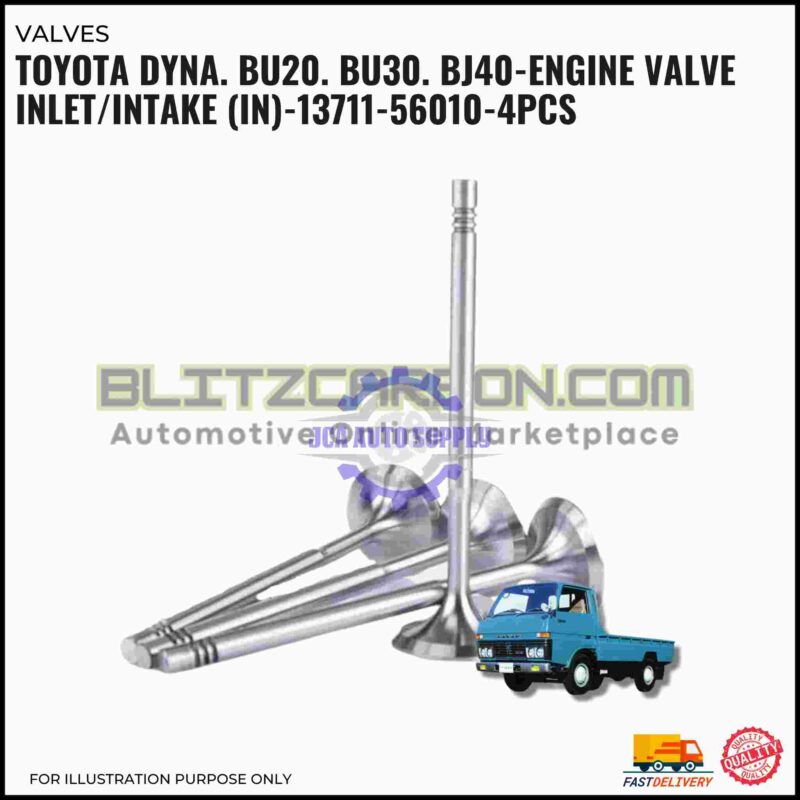 Intake Valve (IN)-Toyota Dyna. BU20. BU30. BJ40-13711-56010