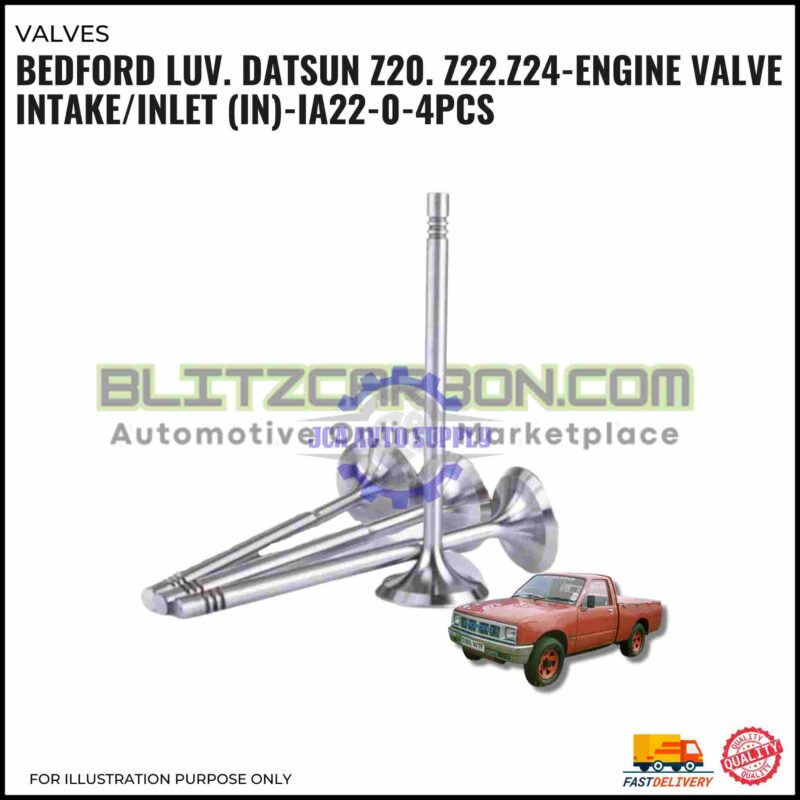Intake Valve (IN)-Bedford Luv. Datsun Z20. Z22. Z24-IA22-0