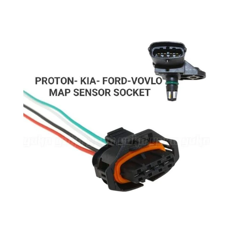 PROTON HYUNDAI 4 PIN MAP SENSOR SOCKET WITH HARNESS WIRE