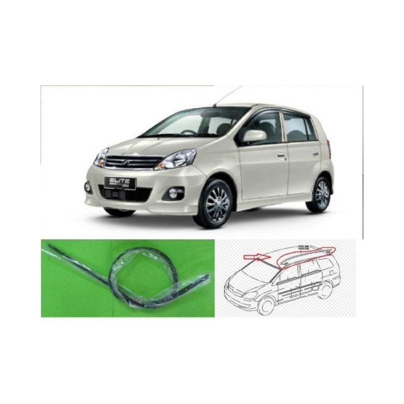 ORIGINAL ROOF RUBBER MOULDING PERODUA GENUINE VIVA