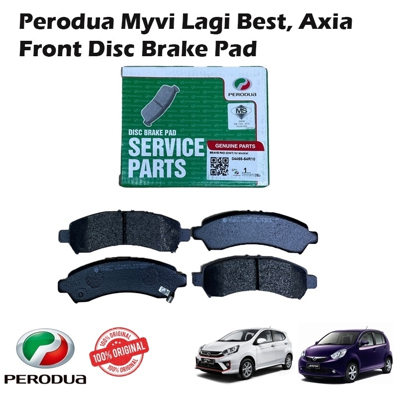 Original Perodua Pro Ganti Myvi Lagi Best Axia Bezza Front Disc Brake Pad