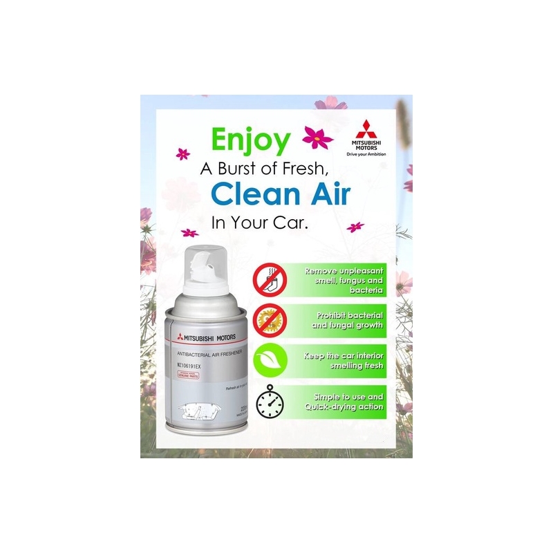 ORIGINAL MITSUBISHI MOTORS GENUINE ANTI BACTERIA AIR FRESHER SPRAY ( MZ106191EX )