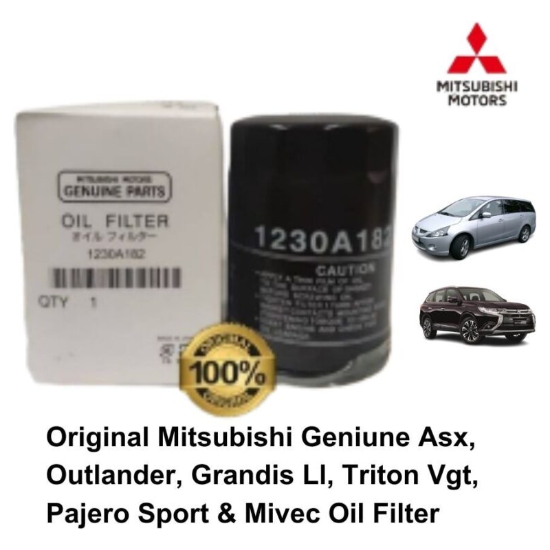 Mitsubishi Asx, Outlander, Grandis ll, Triton Vgt, Pajero Sport & Mivec Oil Filter (1230A182)