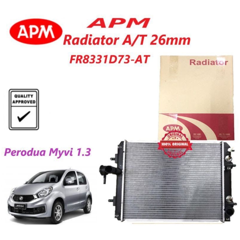 ORIGINAL APM PRODUA MYVI 2006/2010 ( AUTOMATIC/MANUAL ) 2 LAYER RADIATOR ASSY