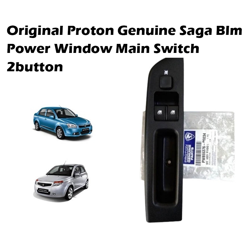 Original Proton Genuine Power Window Main Switch 2 Button For Saga BLM