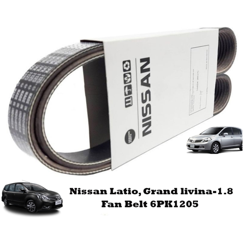 6PK1205 Original Nissan Latio 1.8 , Grand livina 1.8 Fan Belt