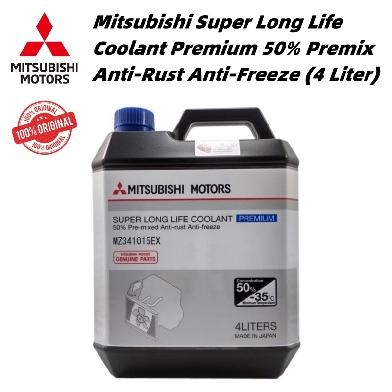 Original Mitsubishi Premium Super Long Life Coolant 50% Premix Anti-Rust Anti-Freeze (4 Liter)