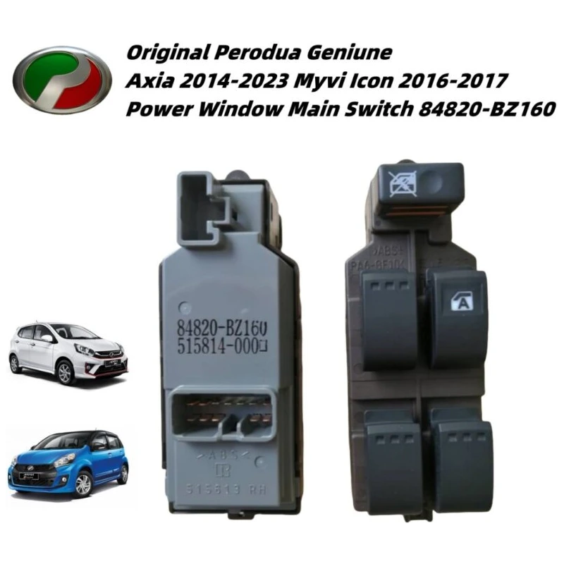 Original Perodua Geniune Axia 2014-2023 Myvi Icon Power Window Main Switch Suis Tingkap 84820-BZ160