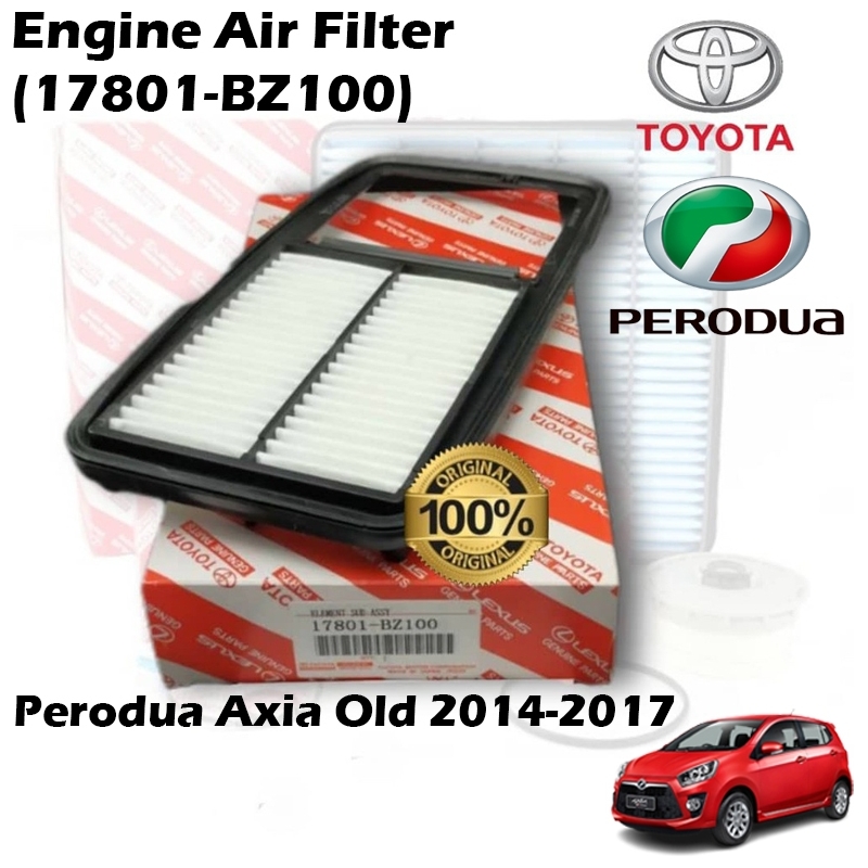 Perodua Axia Old Model 2014-2017 Enjin Penapisan Udara Engine Air Filter (17801-bz100)