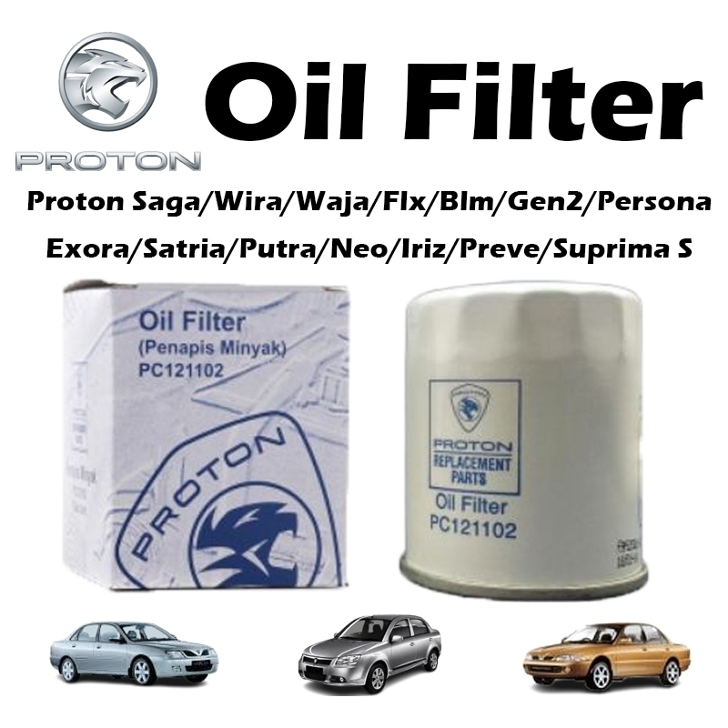 Proton Saga Wira Waja Flx Blm Gen2 Persona Saga vvt Exora Satria Neo Iriz Preve Suprima S Oil Filter