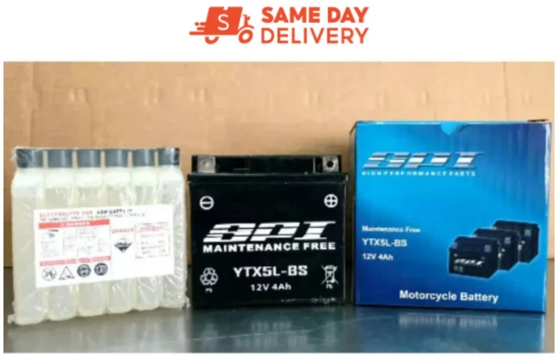 [SAME DAY DELIVERY] MAINTENANCE FREE BATTERY SUZUKI V100/VS125 YTX5L - BS