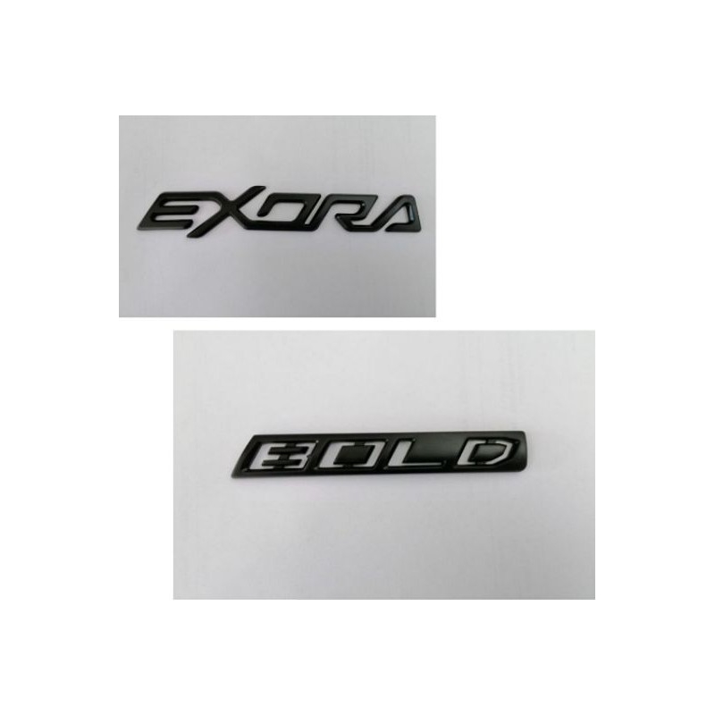 ORIGINAL PROTON GENUINE EXORA BOLD FLAT BLACK & WHITE WORD LOGO
