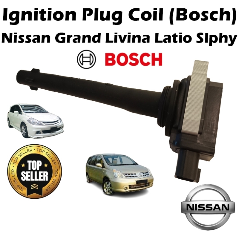 Bosch Genuine Ignition Coil Plug For Nissan Grand Livina Latio Sylphy