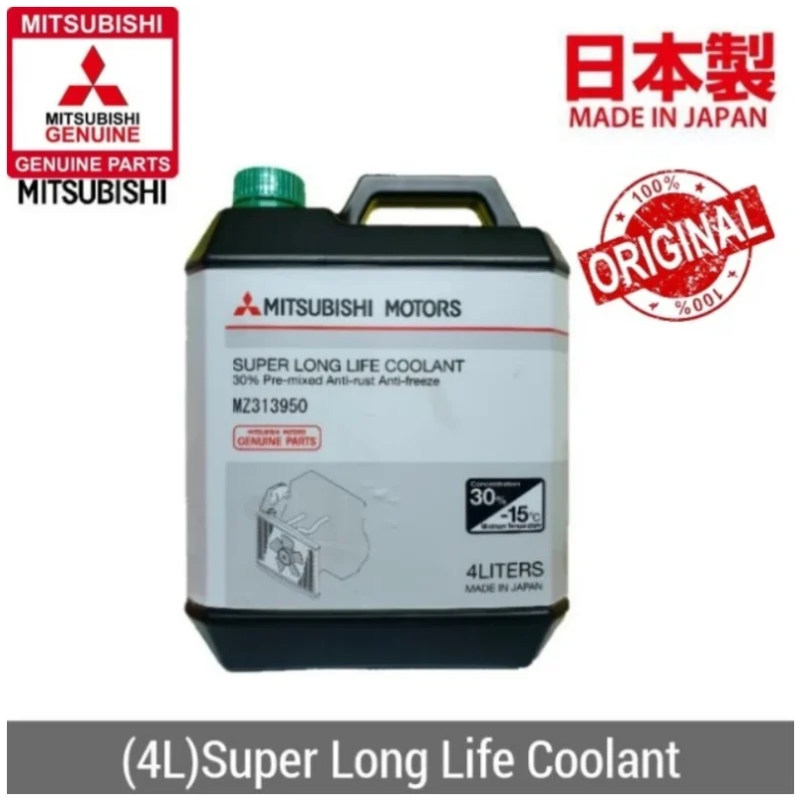 Original Mitsubishi Motor Premium Super Long Life Coolant 30% Premix Anti-Rust Anti Freeze (4 Liter)