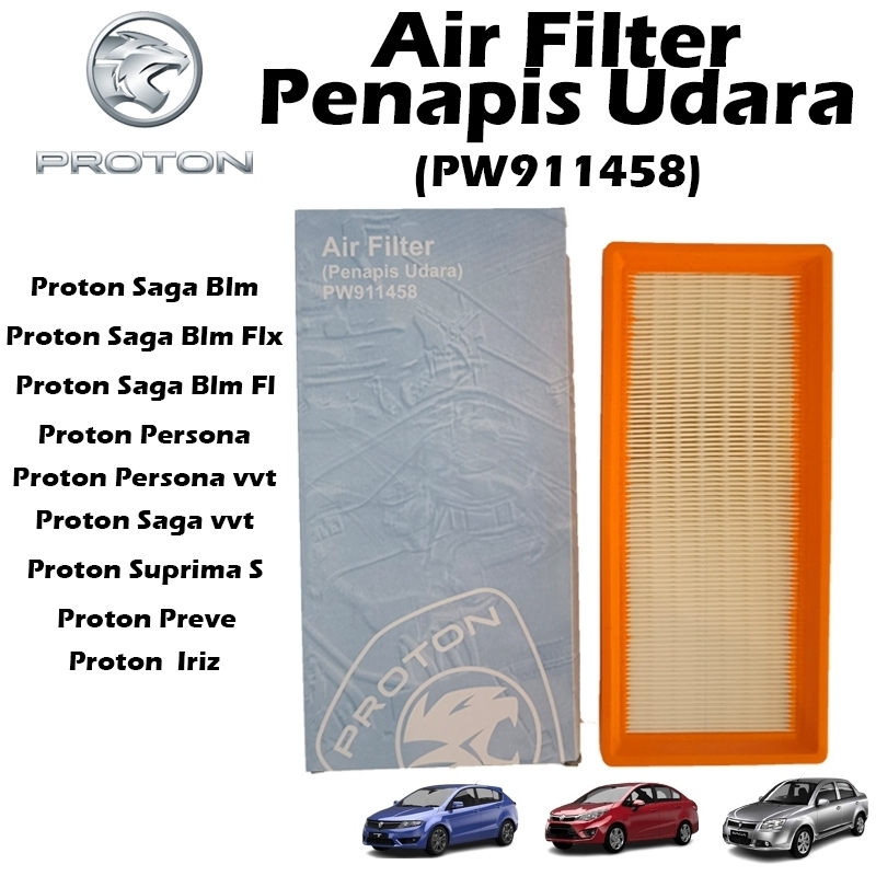 Proton Engine Air Filter for Saga BLM FL FLX VVT, Persona, Preve, Suprima S, Iriz (Penapis Udara Enjin)