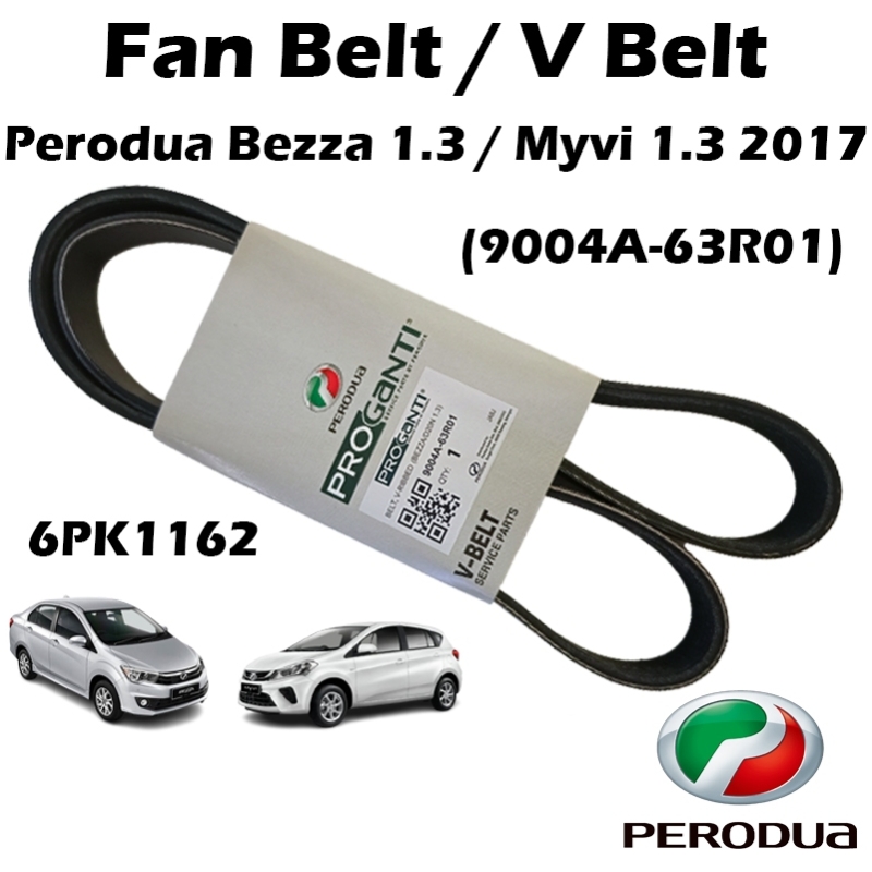 Original Perodua Bezza 1.3 / Myvi 1.3 D20N 2017 6PK1162 Fan Belt V Belt (9004A‑63R01)