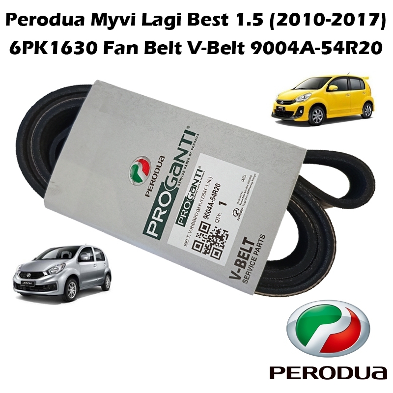 6PK1630 Original Perodua Myvi LB, Icon 1.5cc 2011-2017 Proganti Fan Belt V Belt 9004A-54R20