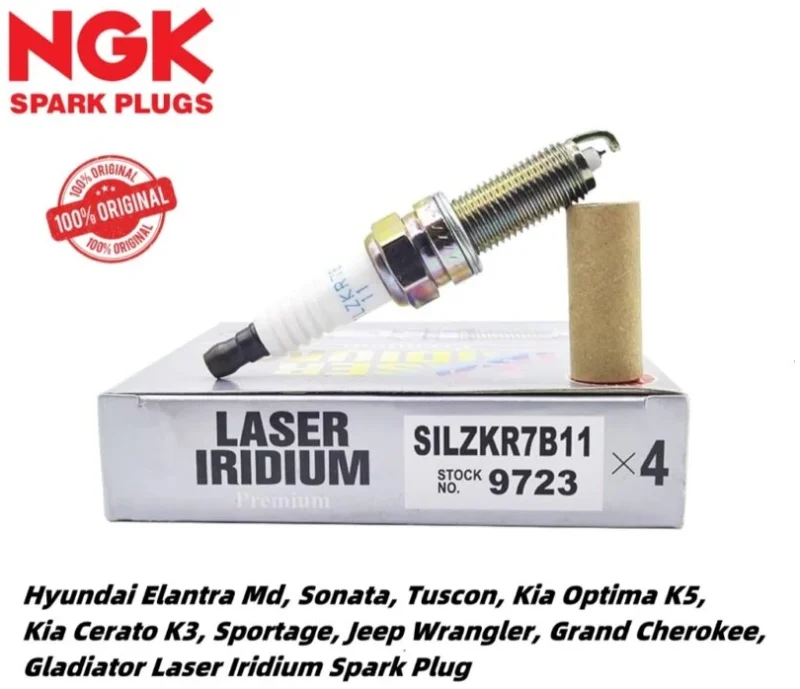 SILKZKR7B11 [4Pcs] Hyundai Elantra Md Sonata Tuscon Optima K5 Kia Cerato K3 Laser Iridium Spark Plug